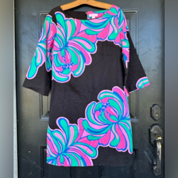 Lilly Pulitzer Dresses & Skirts - LILY PULITZER Shauna Tunic Dress in Black Novelty Big Bang Sz 8 $198